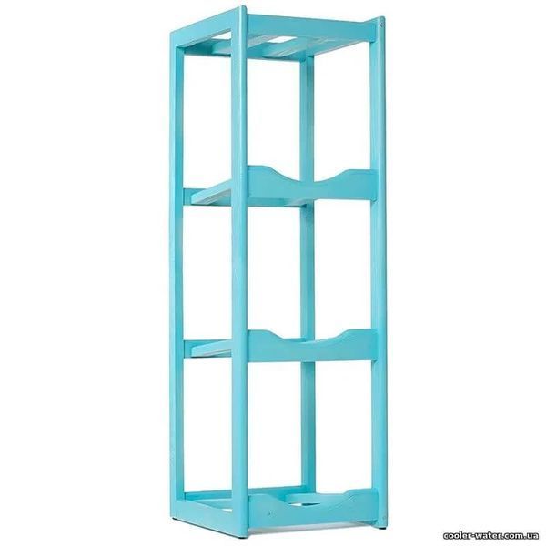 Wooden stand for 3 bottles Turquoise