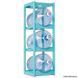 Wooden stand for 3 bottles Turquoise