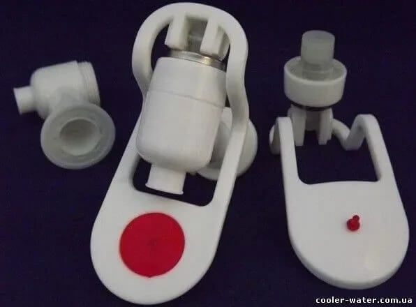 Hotfrost/Qidi V208 water cooler tap pair (hot/cold). White