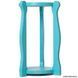 Stand wood round high Turquoise