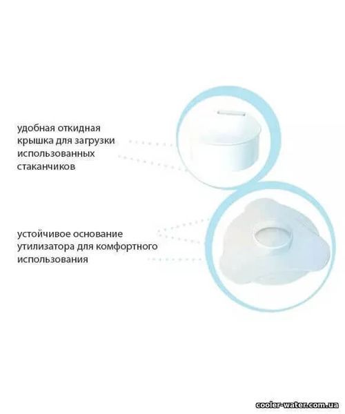 Утилізатор для одноразових стаканчиків білий 1111 фото