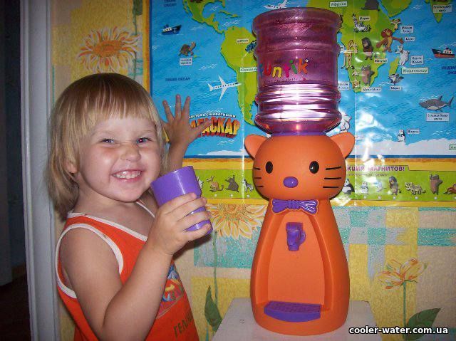 Детский кулер для воды Фунтик Котик оранжевый 2222 фото