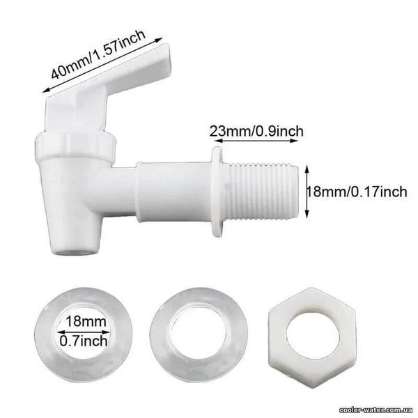 Ceramic water cooler tap