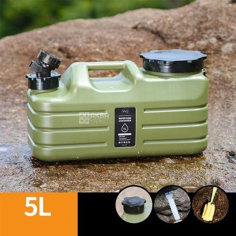 Каністра для води ViO PET-TG 5L з краном, зелена