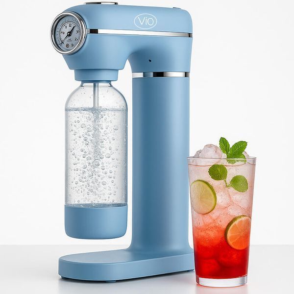 Сифон для газирования воды с манометром ViO SodaBoom SC-7006 bluemarine 3160 фото