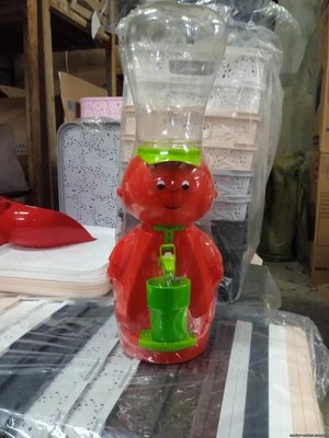 Детский кулер для воды Человечек красный с зелёной чашкой 2732 фото