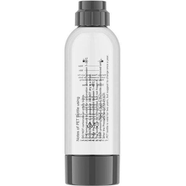 ViO SodaBoom, Reusable bottle for carbonating water in a siphon SD-7006 gray, plastic