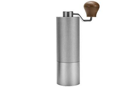 Manual coffee grinder with steel millstones and adjustable grinding degree ViO CM-02H, silver