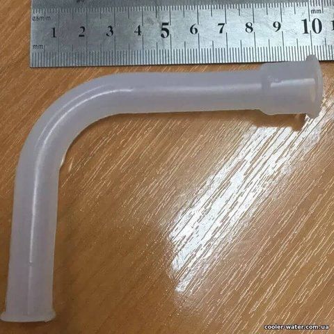 Silicone tube for water cooler L-shaped 7-10 cm. Crane-tank.