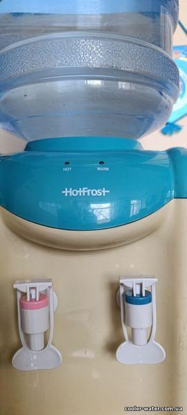Set of taps (hot + cold) for water cooler with external thread