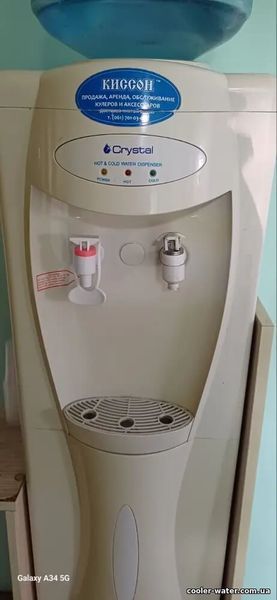 Set of taps (hot + cold) for water cooler with external thread