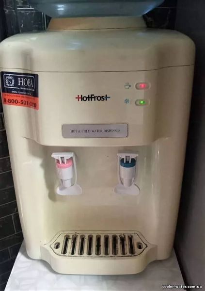 Set of taps (hot + cold) for water cooler with external thread