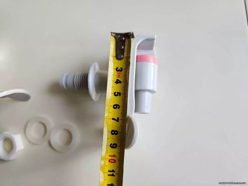 Set of taps (hot + cold) for water cooler with external thread
