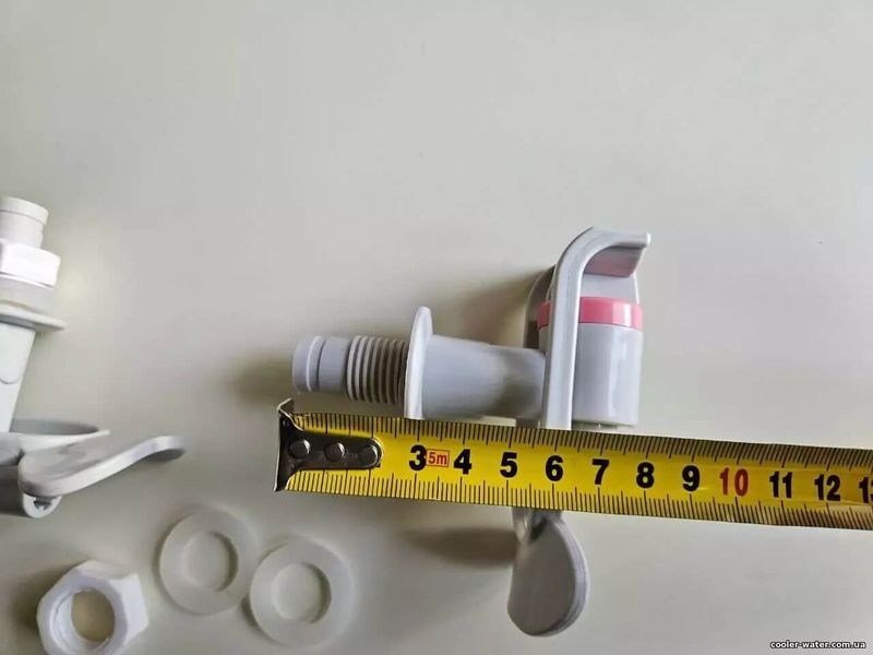 Set of taps (hot + cold) for water cooler with external thread
