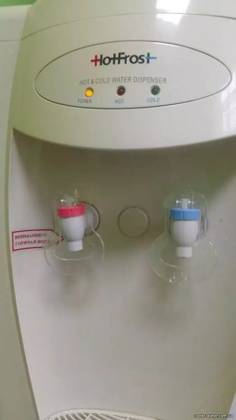 Set of taps (hot + cold) for water cooler with internal thread