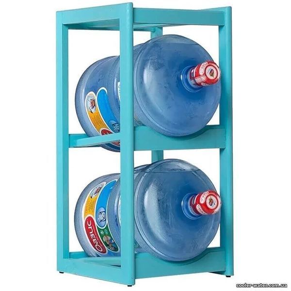 Wooden stand for 2 bottles Turquoise