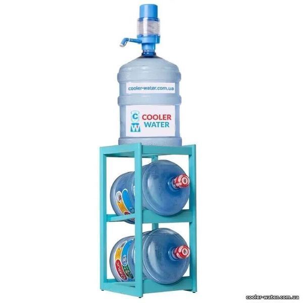 Wooden stand for 2 bottles Turquoise