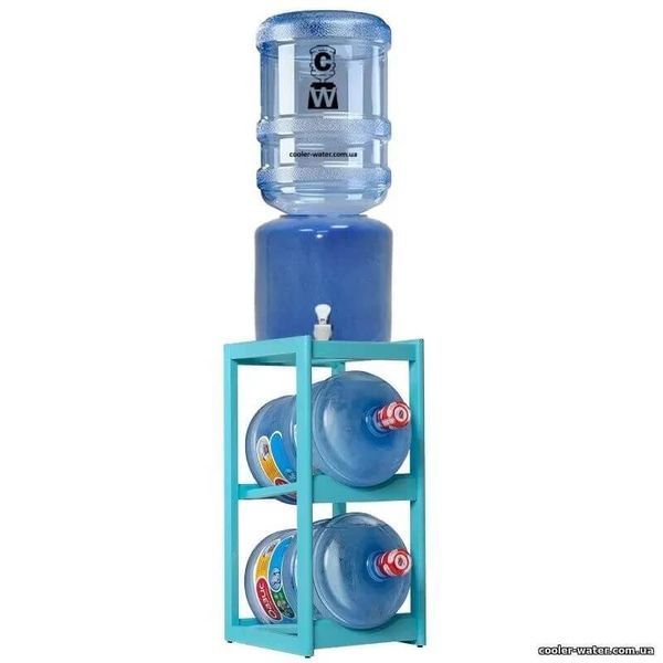 Wooden stand for 2 bottles Turquoise